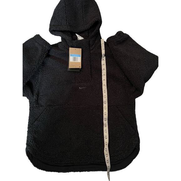 Nike Black high pile Fleece Big Kid Therma-FIT pull over jacket size medium New - Picture 4 of 7